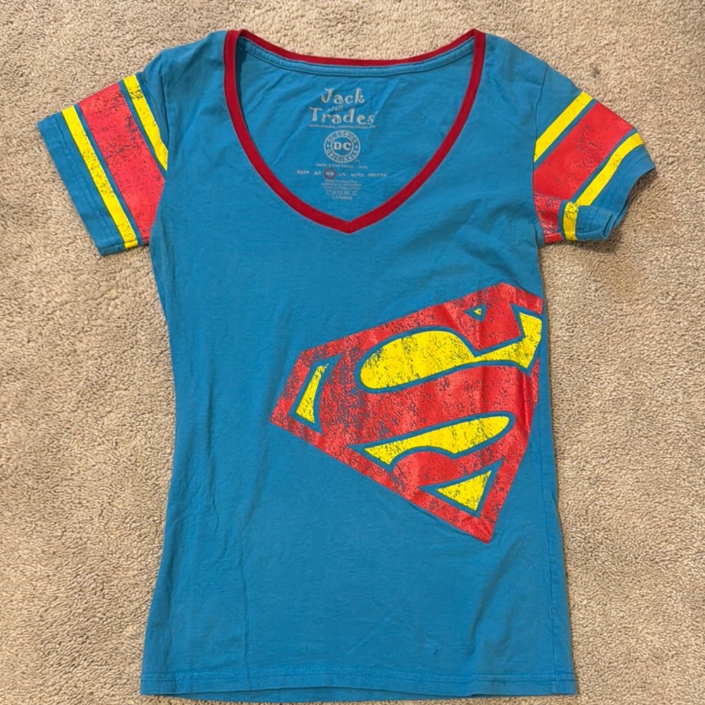 Superman Logo V-Neck T-Shirt